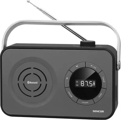 Image de Radio Portable PLL FM, Bluetooth, USB, Micro SD, AUX, Sencor SRD 3200 B, Récepteur Numérique, Sortie Casque, 16,4 x 20,8 x 6,3 cm