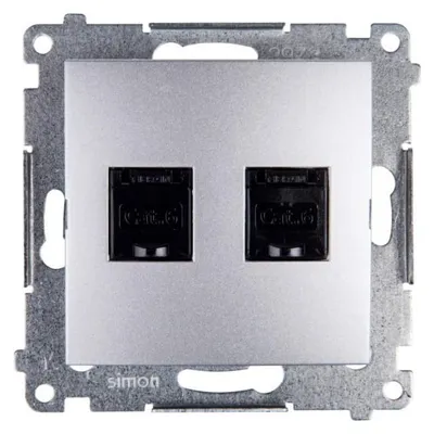 Imagen del producto de Contactos Simon D62.01/43, plateado, plástico, IP20, 75 mm, 37 mm, 75 mm