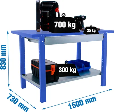 Immagine prodotto di SIMONWORK BT6L PRO METAL 1BOX 1500 BLUE Banco da lavoro con parafusibili