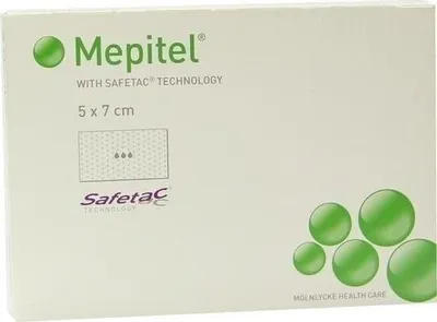 Produktbild von MEPITEL Silikon Netzverband 5x7 cm steril