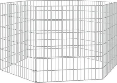 Obrázok produktu pre vidaXL Výbeh pre voľný výbeh 6-dielny 54x60 cm Pozinkované železo