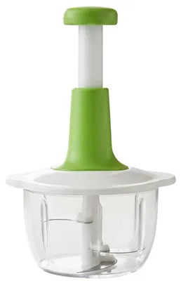 Produktbild von Cheffinger, Manueller Zerkleinerer Edelstahlklingen 2L Schüssel, Weiß / Grün