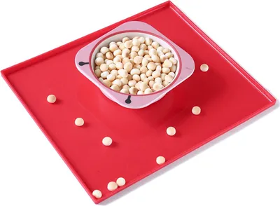 Obrázek produktu pro Velká pružná silikonová podložka na pečení piškotových rolád, 31 x 26 cm, nepřilnavá silikonová forma na pečení, červená barva
