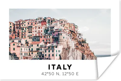 Produktbild von MuchoWow® Poster Cinque Terre - Italien - Amalfi - Meer 120x80 cm - Bilder