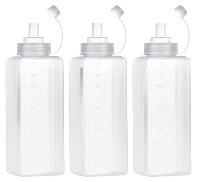 Obrázok produktu pre 3 plastové fľaše s pumpičkou na omáčky