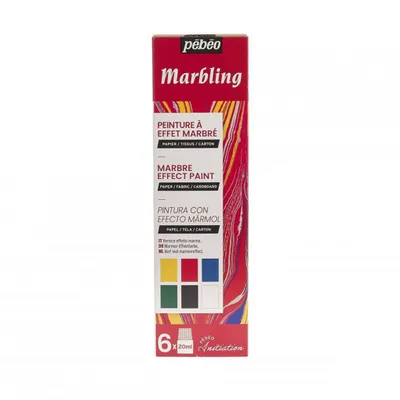 Image de Kit d'introduction de marbrures Pébéo, 6 x 20 ml.