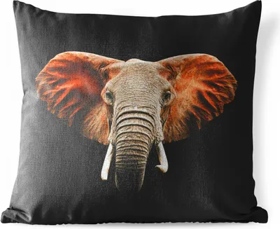 Produktbild von MuchoWow® Outdoor Kissen - Elefant - Tiere - Farben - 50x50 cm - Wetterfest - Lounge Kissen - Komfortabel - Kissen mit Bild