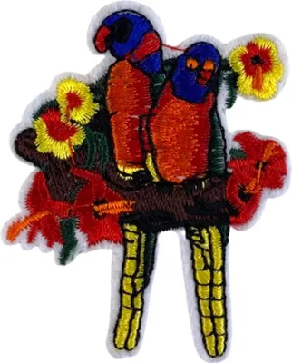 Produktbild von Sittich-Papagei-Emblem-Aufnäher zum Aufbügeln