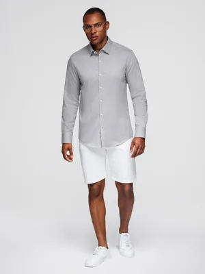 Imagen del producto de Camisa de manga larga para hombre, color gris, talla XXL