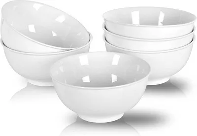 Immagine prodotto di Set di 6 ciotole da zuppa in Vetroceramica, bianco, 28 oz