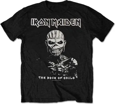 Image de Iron Maiden | T-shirt officiel du groupe | The Book of Souls White Contrast, Medium, Black