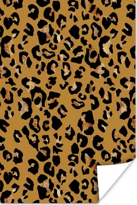 Produktbild von MuchoWow® Poster Pantherdruck - Muster - Gelb 120x180 cm - Kunstposter