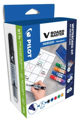 Produktbild von PILOT V-Board Master 6.0 Whiteboard Marker 5er Set – farblich sortiert
