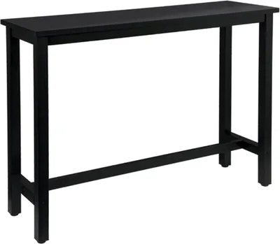 Zdjęcie produktu dla Stół barowy Happyment Deluxe - Prostokątny - Wewnętrzny stół barowy - Metalowa rama - Czarny - 140x40x100 cm