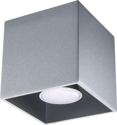 Produktbild von Deckenleuchte QUAD 1 grau 1xGU10 10W Aluminium 10x10x10cm Sollux Lighting