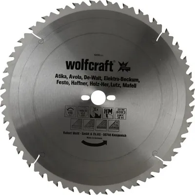 Obrázok produktu pre Wolfcraft Wolfcraft pílový kotúč pre kotúčové píly stredne hrubé rezy, priemer 400x30 Z36 6668000