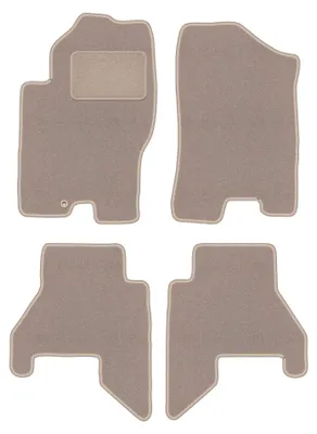 Productafbeelding van Velours automatten voor Nissan Pathfinder 2005-2010 – 4-delig, beige, op maat – Wielganizator LUX