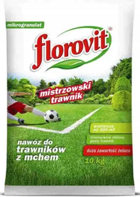 Zdjęcie produktu dla Florovit do trawników z mchem  (mistrzowski trawnik) wspomaga wzrost traw worek 10kg