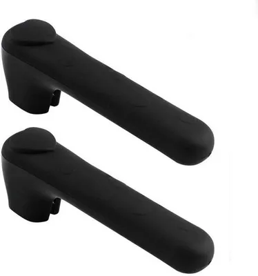 Image de Protections en silicone pour poignées de porte - 1 paire - 15 x 6 cm - Noir