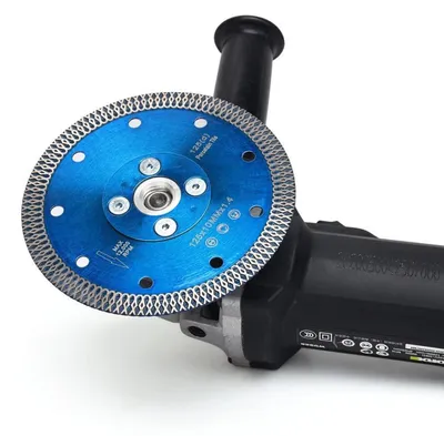 Productafbeelding van Diamantzaagschijf 125 mm x M14 Turbo voor graniet, marmer, beton, tegels, zowel voor nat- als droogzagen, met een snijbreedte van 1,4 mm