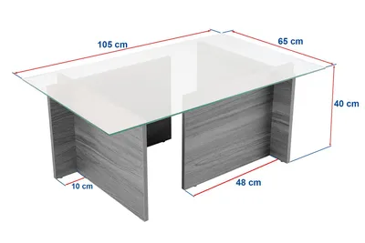 Produktbild von Skye Decor, Vetrino - Wood Black, Couchtisch, Holz Schwarz, 100 % Melaminplatte, 105 x 65 x 40 cm