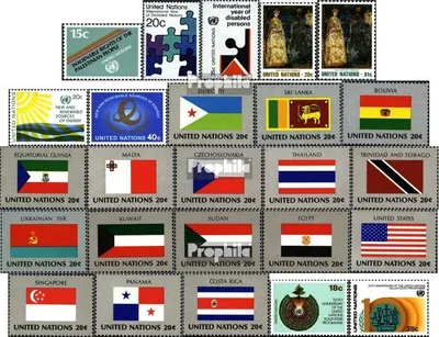 Produktbild von Briefmarken UNO - New York 1981 Mi 366-390 (kompl.Ausg.) Jahrgang 1981 komplett postfrisch Sondermarken