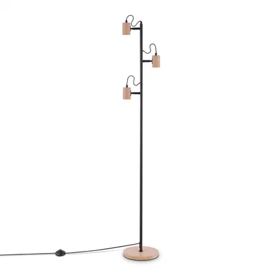 Produktbild von Tischlampe Nachttischlampe E14 Stehlampe Minimalistisch Skandi E27 Holz Fuß