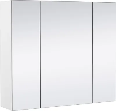 Produktbild von Yaheetech Spiegelschrank Badezimmerschrank mit 3 Spielgeltüren Aufbewahrungsschrank, Weiß