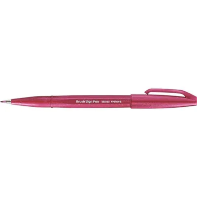 Zdjęcie produktu dla Pentel Brush Sign, Drobny, 1 kol., Czerwony, Końcówka pędzlowa, 0,5 mm, 2 mm