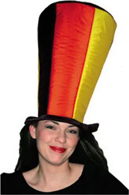 Produktbild von XXL Zylinder Deutschland Fan Hut, Gr. 57 Schwarz Rot Gold Party