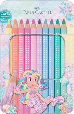 Immagine prodotto di Faber-Castell 210910 FABER-CASTELL Bunt. Jumbo Sparkle Pastell Metall 10er
