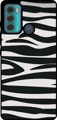 Produktbild von Smartphonica Handytasche geeignet für Motorola Moto G60 mit Zebradruck - TPU zurück Abdeckung Fall Zebra-Design - Schwarz Weiß