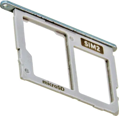 Produktbild von Samsung Galaxy J5, J7 Duos 2017 Hybrid Dual Simkartenhalter und SD Card Tray, Original Ersatzteil Silberfarben