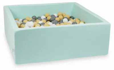Obrázok produktu pre Suchý mätový bazén 110x110x40 so 600 guľôčkami: béžová, sivá, biela