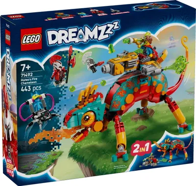 Obrázok produktu pre LEGO DREAMZzz Mateo a jeho ohnivý chameleón, Stavebnica, 7 rok / roky, Plast, 443 kusov, 582 g
