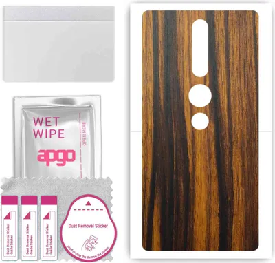 Produktbild von apgo Rückseite Schutzfolie, Skin, kompatibel mit Lenovo Phab2 Pro, Hinten Displayschutzfolie aus Vinylfolie, kratzfest, einfache Montage - Tigerwood