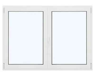 Produktbild von ARON Ternum Aluminiumfenster RAL 9016 verkehrsweiß 2 Flügelig (Dreh/Dreh-Kipp) mit beweglichem Pfosten (Stulp) 1100x1600