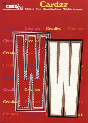 Produktbild von Crealies Cardzz Stanzschablone 3tlg. No.423 - Alphabet - W -