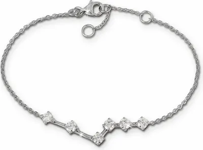 Image de SilberDream Bracelet pour femme 18,5-21,5cm scintillant blanc zirconium 925 argent SDA5308W