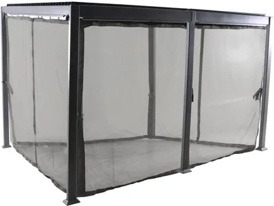 Produktbild von Moskitonetz für pergola "avila" graphit 4x3m aus polyester  - Hespéride