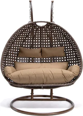 Produktbild von HOME DELUXE - Hängesessel TWIN Braun - 145 x 74 x 126 cm