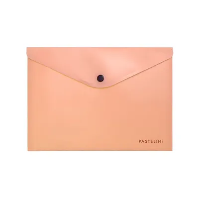 Image de Trousse à crayons avec bouton A5 abricot