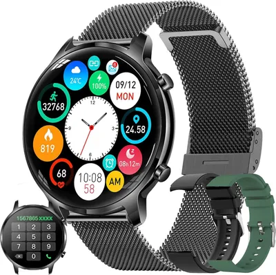 Image de avec fonction téléphone, montre HD plein écran tactile, appel Bluetooth, IP67 Fitness