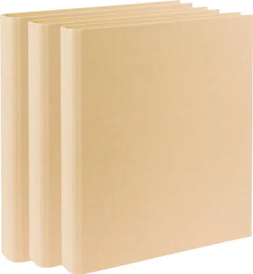 Produktbild von Ordner DINA4 schmal, Ringordner inkl. Klarsichtfolien (Creme) (3 Stk.)