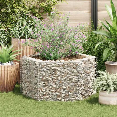 Obrázek produktu pro vidaXL Šestihranný gabionový zvýšený záhon 100 × 90 × 50 cm