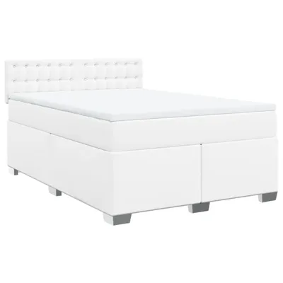 Immagine prodotto di vidaXL Letto a molle con materasso bianco 140x200 cm in Pelle finta
