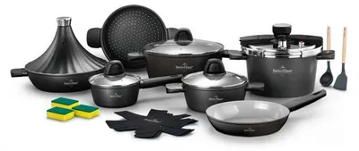 Image de Batterie de cuisine 20 pièces Tous feux dont induction Noir Swiss Haus SH-GPC3020B
