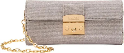 Image de L.CREDI pochette sac à épaule bandoulière Nadi Clutch Gold doré rose