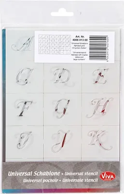 Produktbild von Creativ Company Schablonen Bastelset Buchstaben und Zahlen transparent
