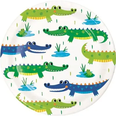 Produktbild von Teller Alligator party, Ø18, 8Stk.
